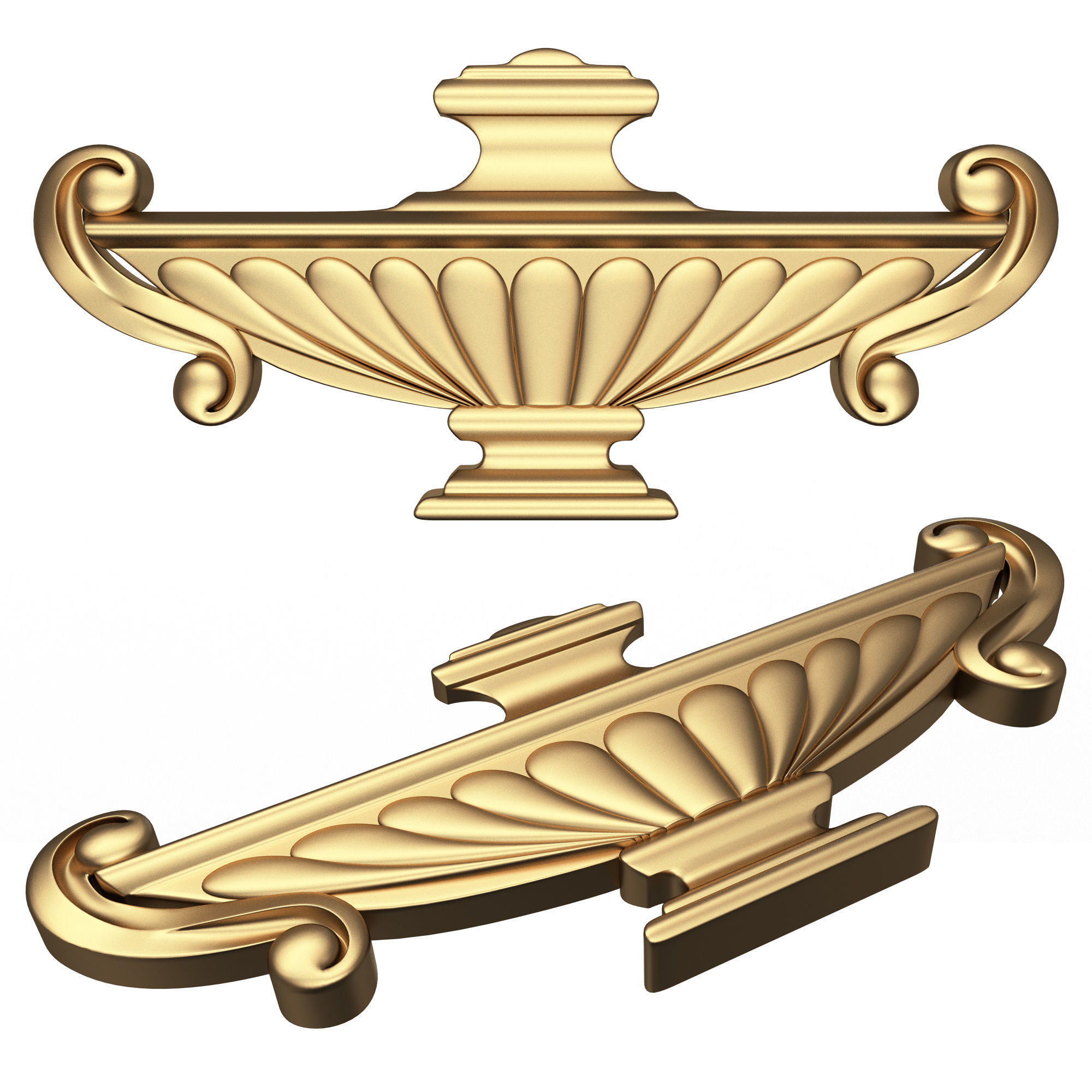 Collection of 25 Classic Carvings 05 Low-poly 3D model_5