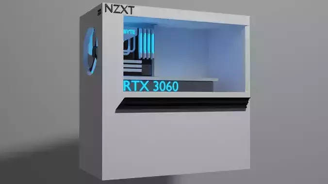 Animated Custom Gaming pc Free 3D model