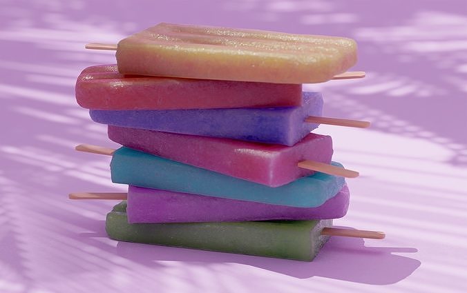 Popsicle Ice Pop Lolly 3D model 4