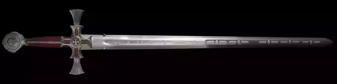 Templar Sword second version Low-Poly