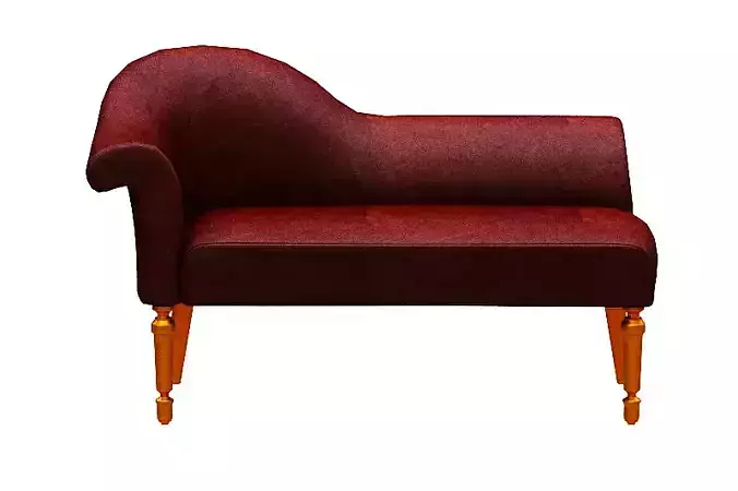 Sofa Left side chaise lounge red leather