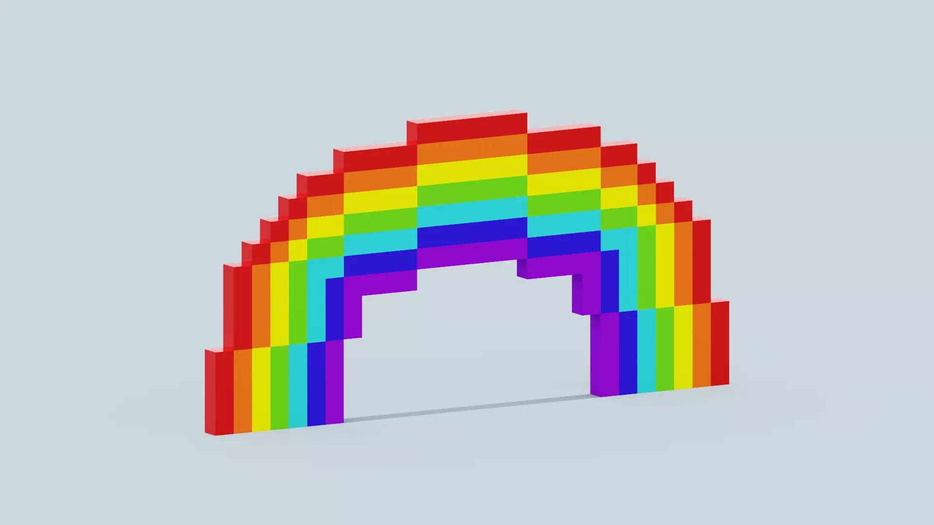 3D model Voxel Rainbow VR / AR / low-poly | CGTrader
