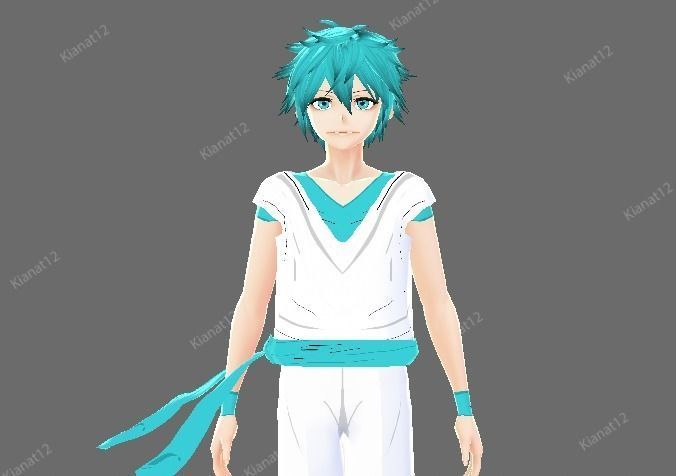 3d low poly  male avatar for vrchat and for vtubing  Low-poly 3D model_5