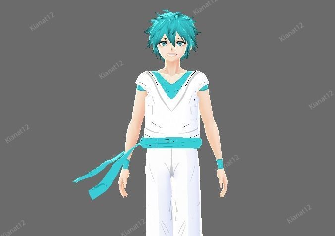 3d low poly  male avatar for vrchat and for vtubing  Low-poly 3D model_10