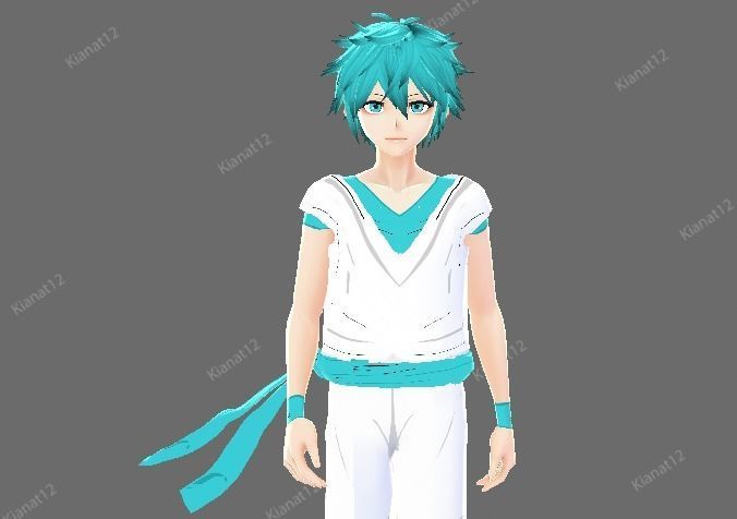 3d low poly  male avatar for vrchat and for vtubing  Low-poly 3D model_24