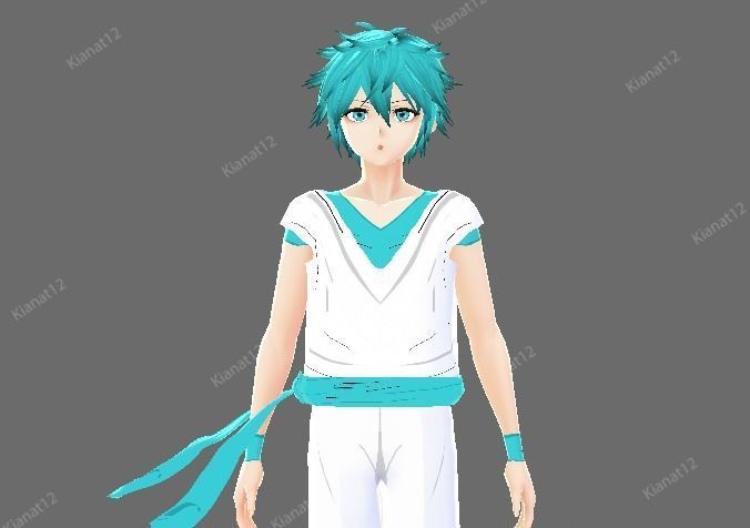 3d low poly  male avatar for vrchat and for vtubing  Low-poly 3D model_8