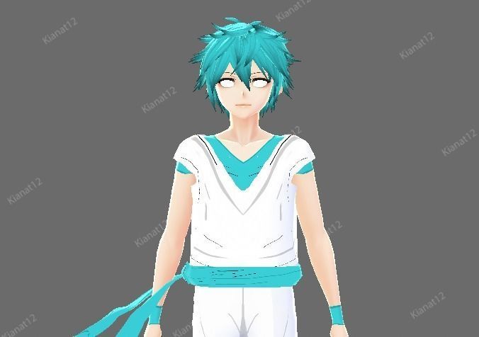 3d low poly  male avatar for vrchat and for vtubing  Low-poly 3D model_3