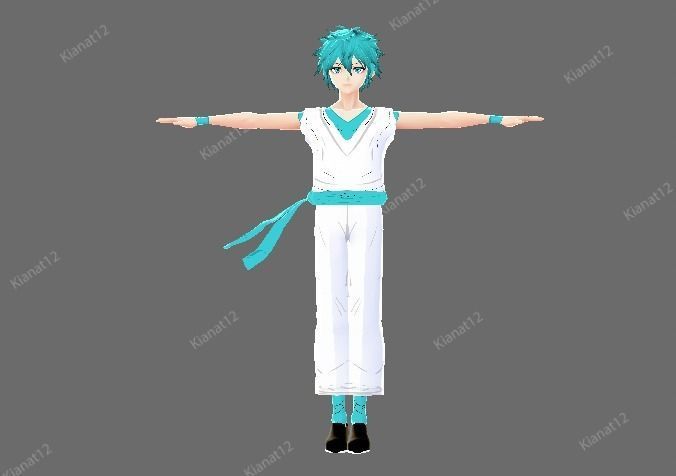 3d low poly  male avatar for vrchat and for vtubing  Low-poly 3D model_18