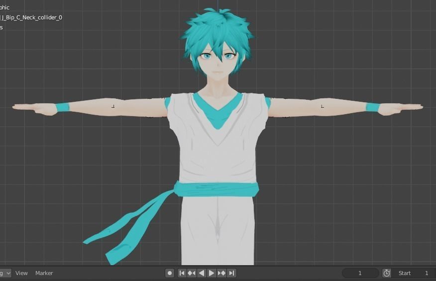 3d low poly  male avatar for vrchat and for vtubing  Low-poly 3D model_23