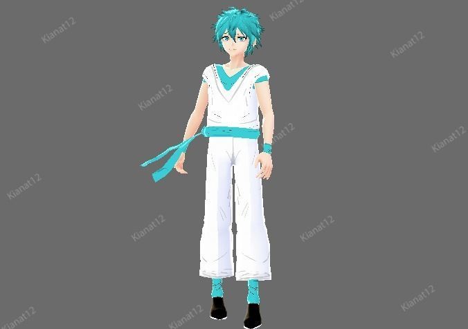 3d low poly  male avatar for vrchat and for vtubing  Low-poly 3D model_15