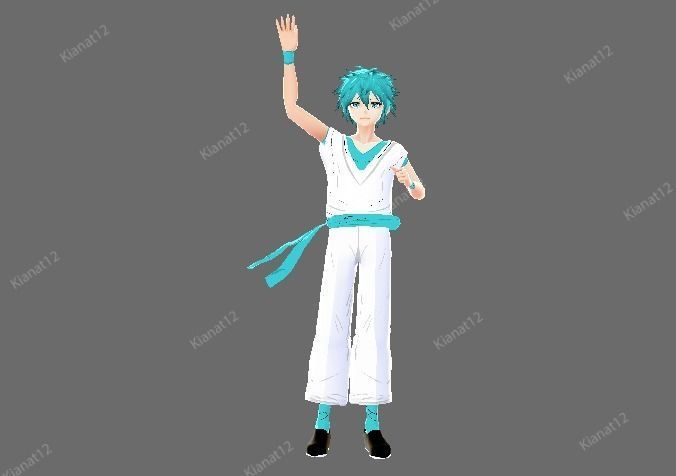 3d low poly  male avatar for vrchat and for vtubing  Low-poly 3D model_17