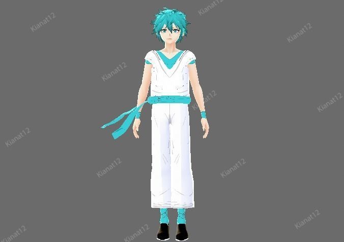 3d low poly  male avatar for vrchat and for vtubing  Low-poly 3D model_13