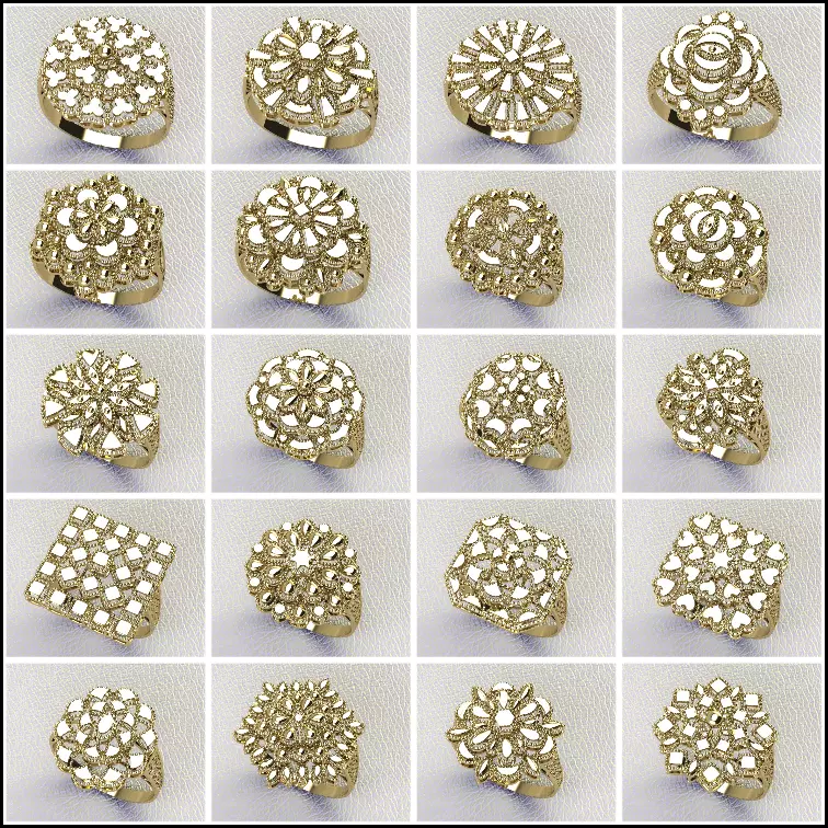 PLAIN CUT STEP RINGS 3D print model_0