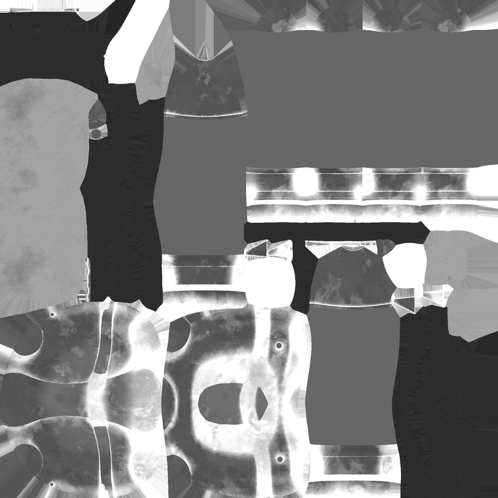 Jetpack D01 White Copper - SciFi Character Design Low-poly 3D model_23