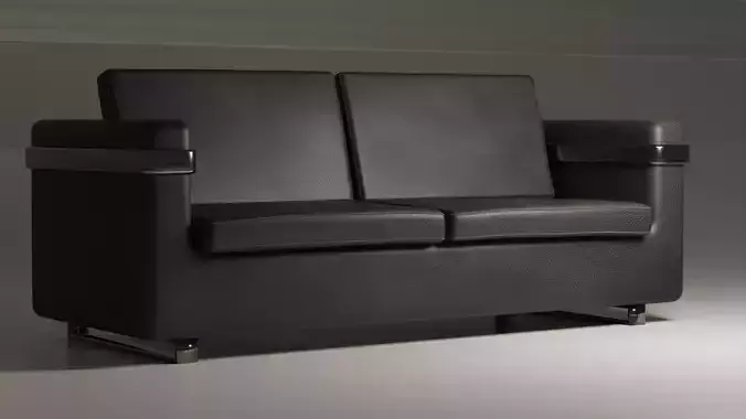 Black Leather Sofa