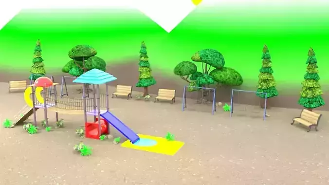 Garden Park Swings and Slide 