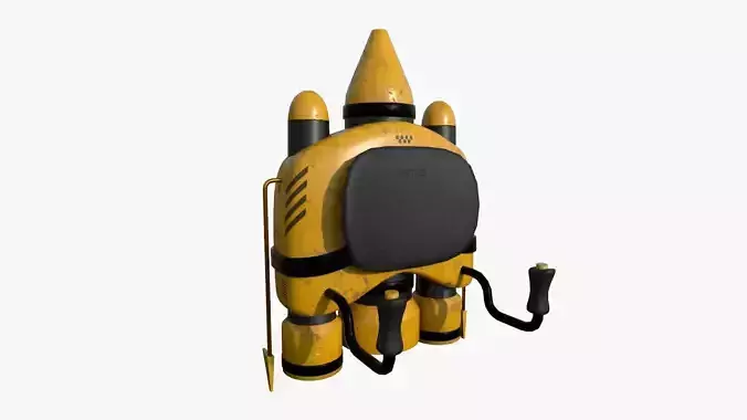 Jetpack D03 Yellow Black - SciFi Character Design Low-poly 3D model