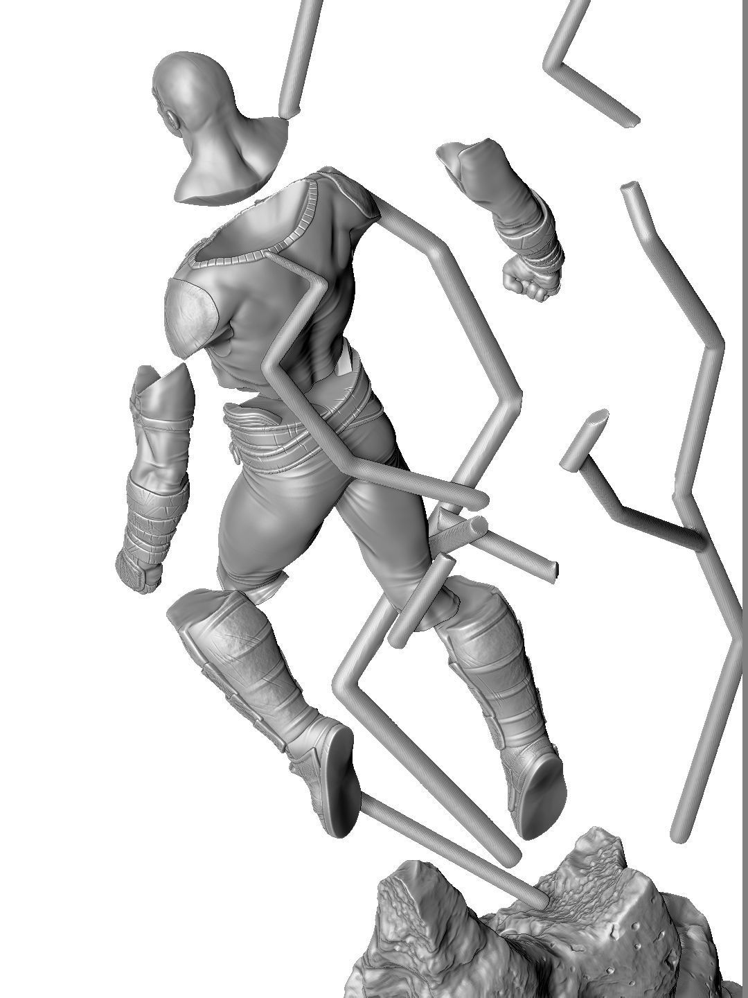 BLACK ADAM FOR 3D PRINT STL  3D print model_3