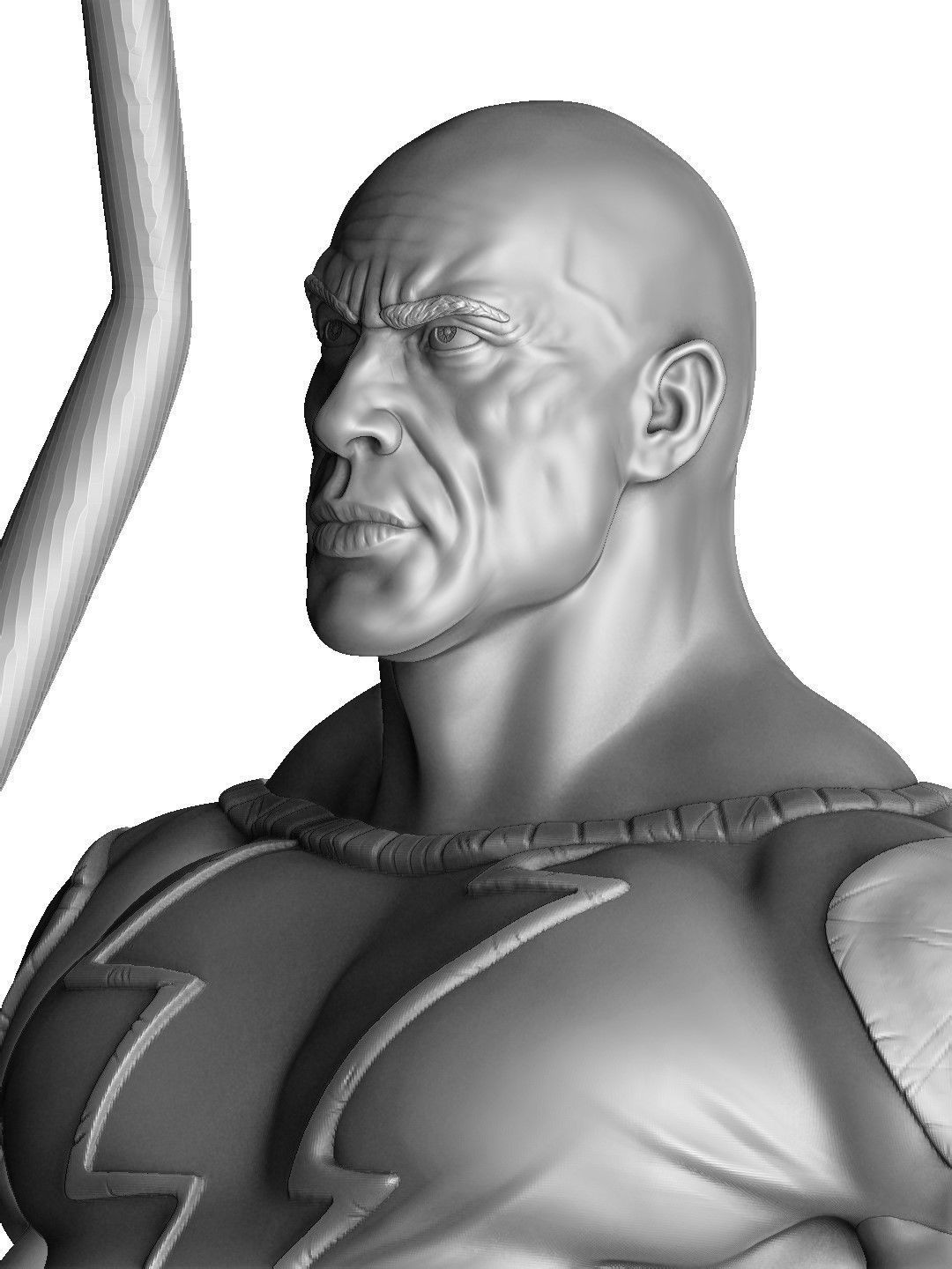 BLACK ADAM FOR 3D PRINT STL  3D print model_28