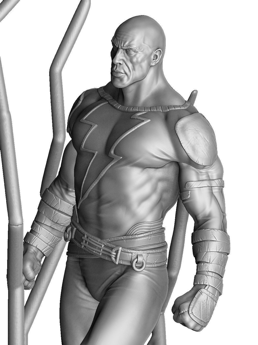 BLACK ADAM FOR 3D PRINT STL  3D print model_27