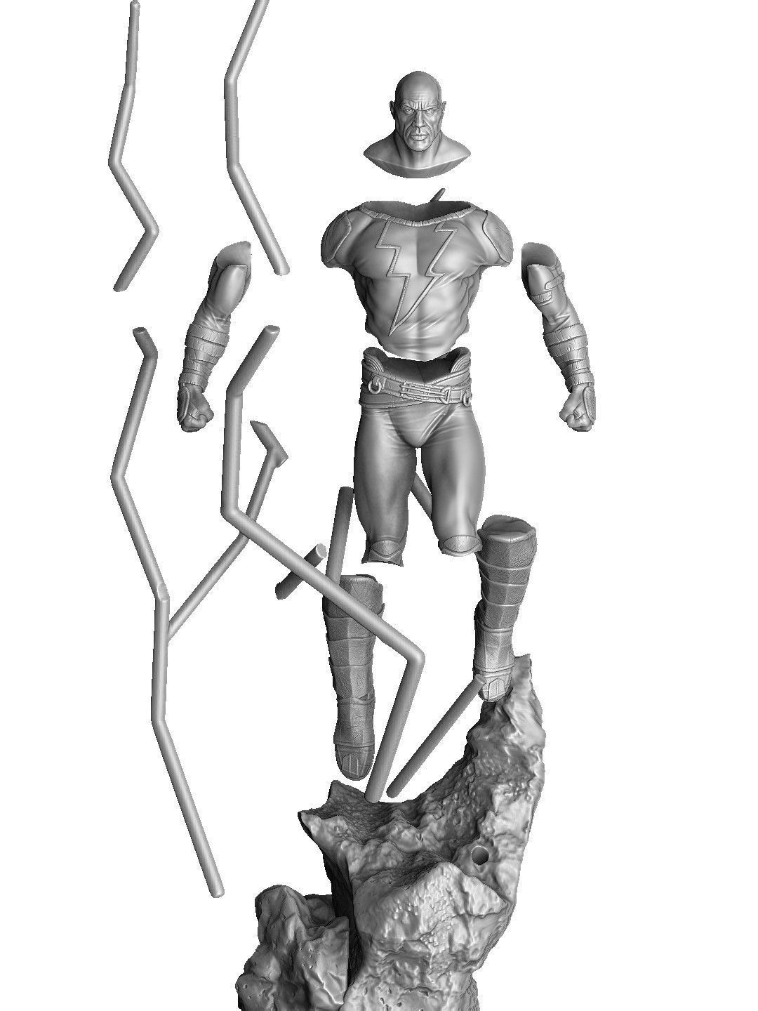BLACK ADAM FOR 3D PRINT STL  3D print model_31
