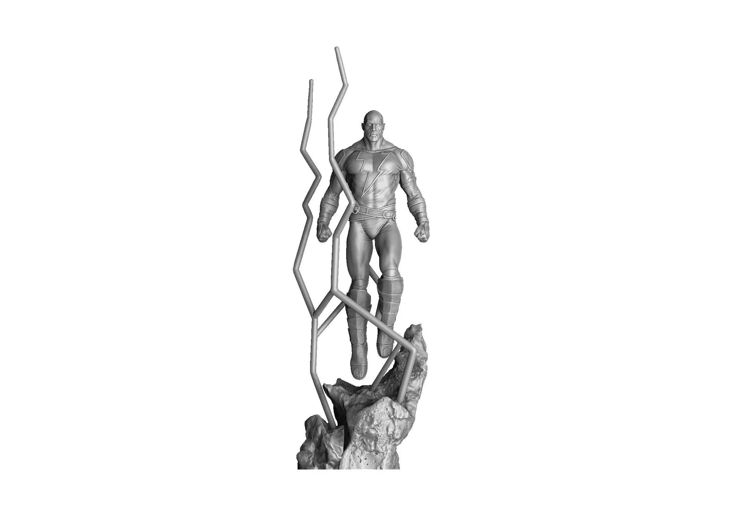 BLACK ADAM FOR 3D PRINT STL  3D print model_0