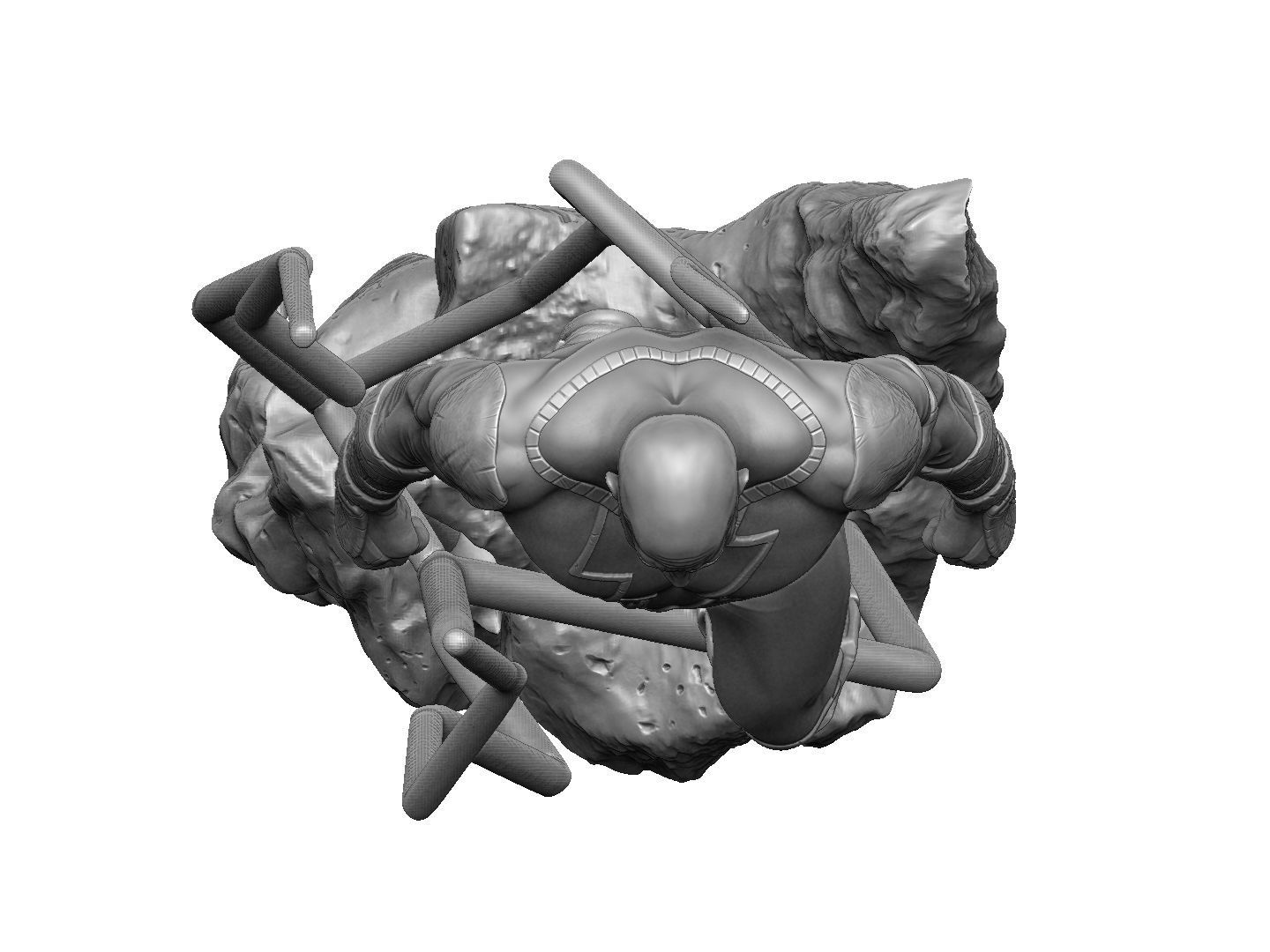 BLACK ADAM FOR 3D PRINT STL  3D print model_29