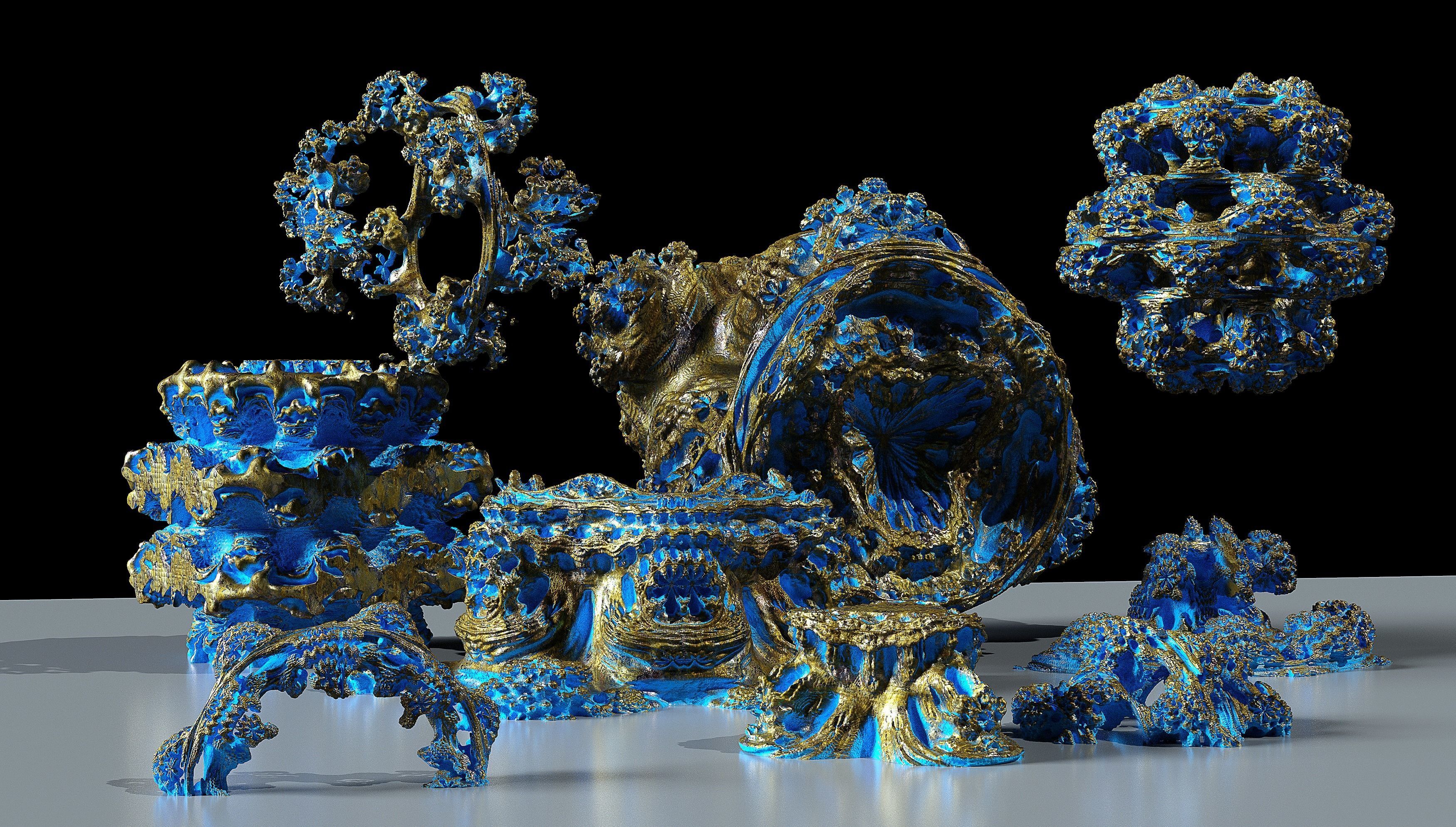 Fractal Dr Strange Influenced Sci-Fi Kitbash 3D Assets 3D model_2