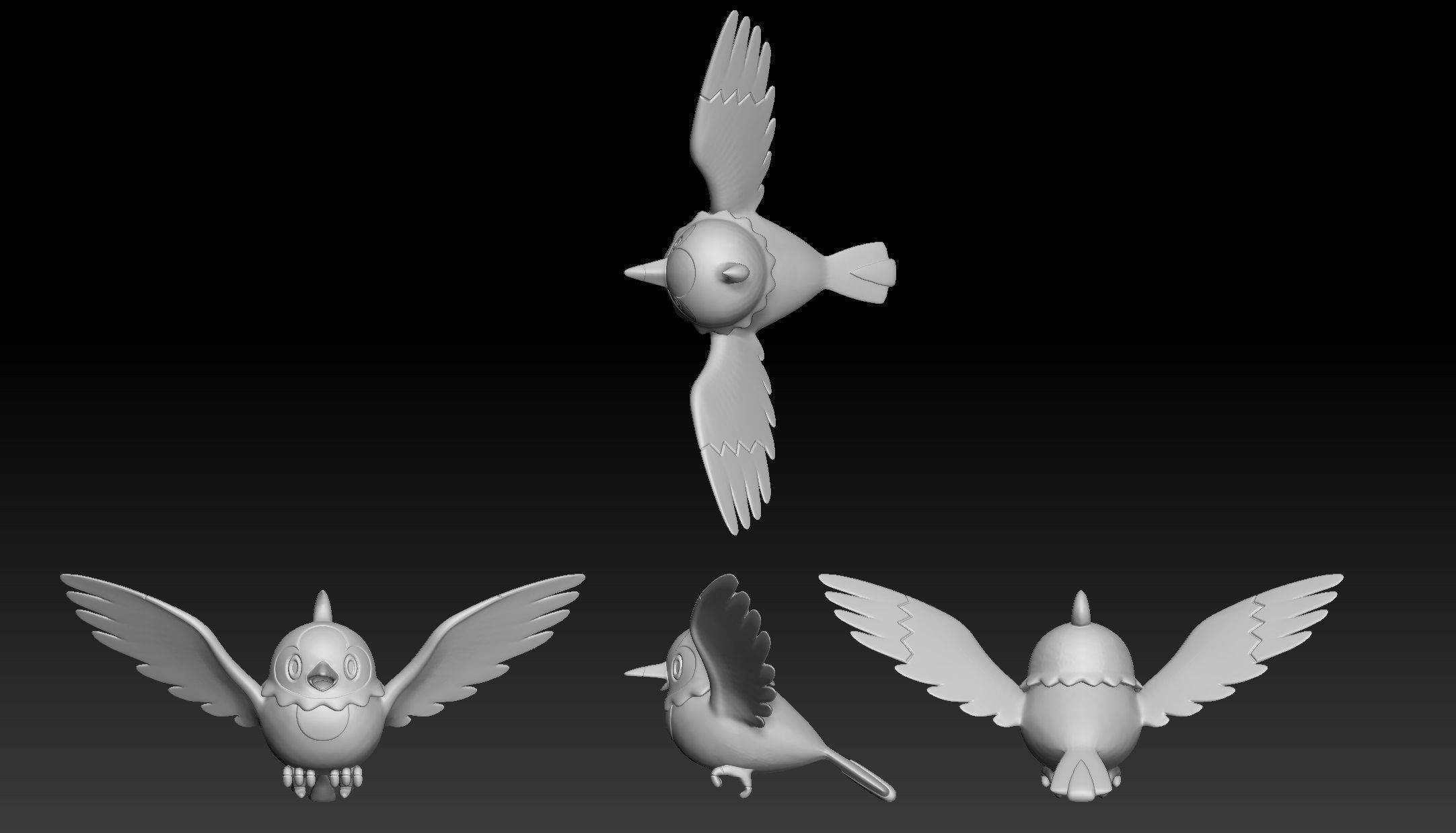 Pokemon Starly Staravia Staraptor 3D print model_1