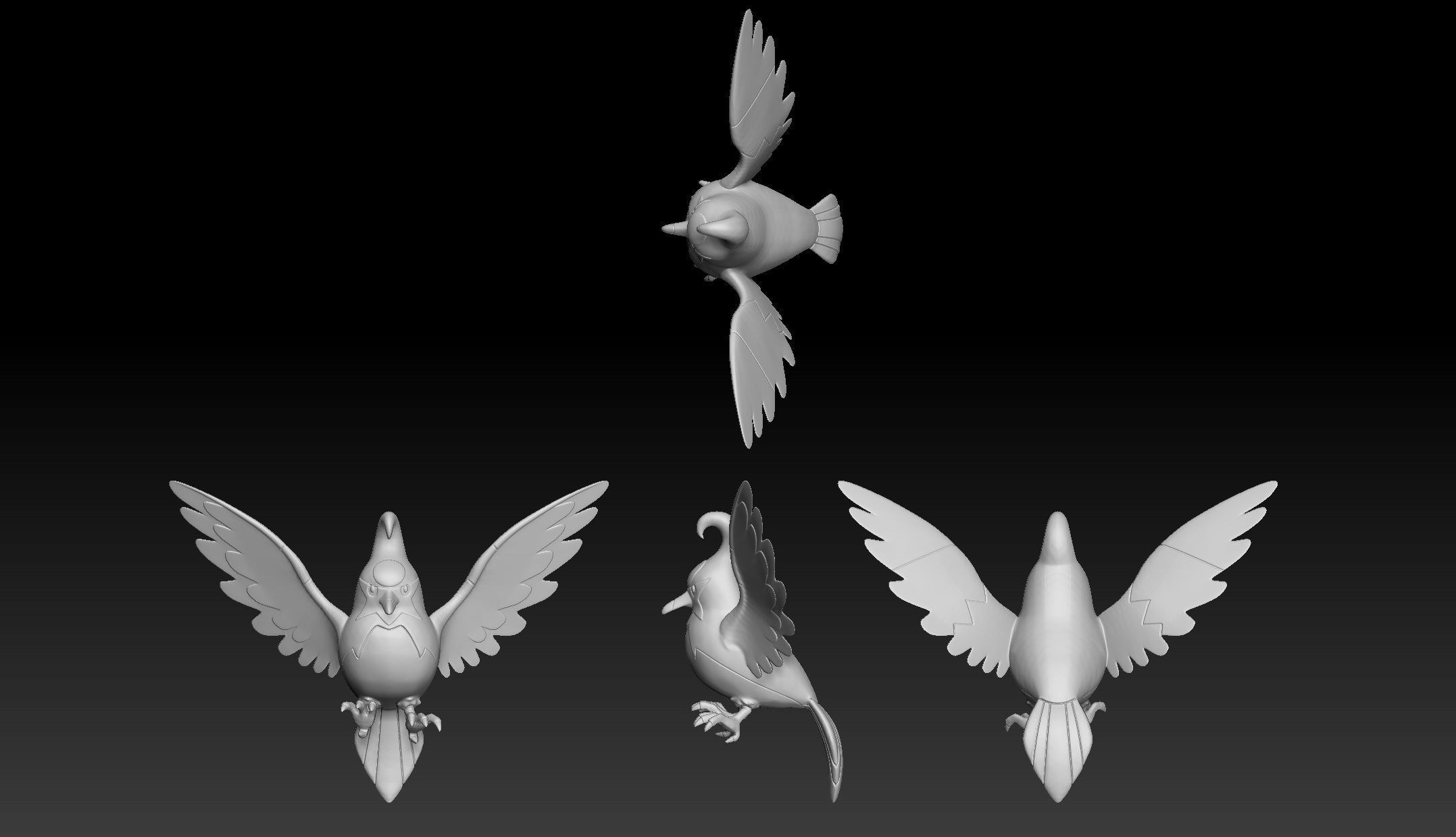 Pokemon Starly Staravia Staraptor 3D print model_2