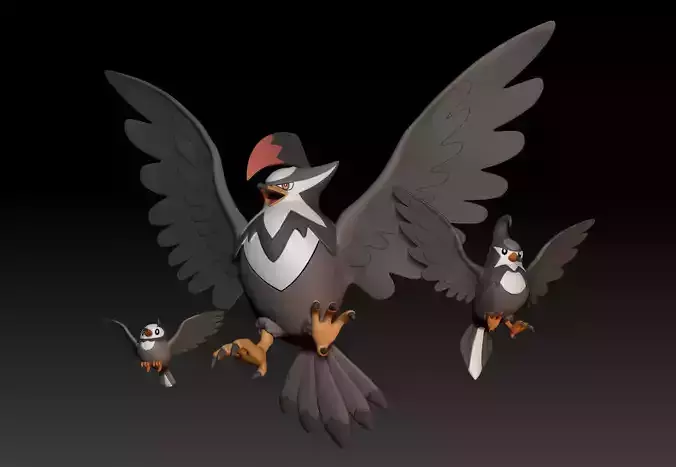 Pokemon Starly Staravia Staraptor