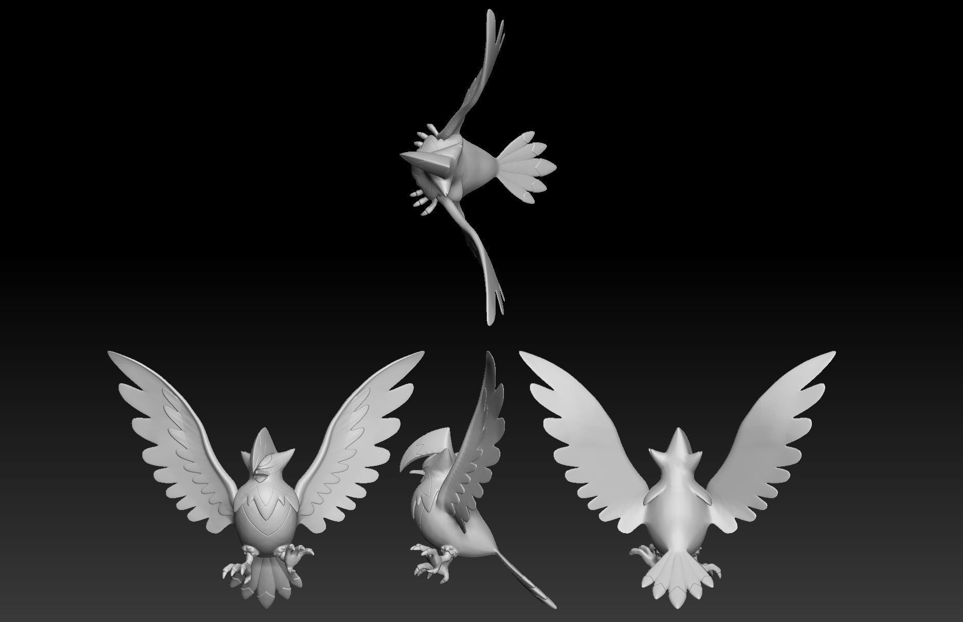 Pokemon Starly Staravia Staraptor 3D print model_3