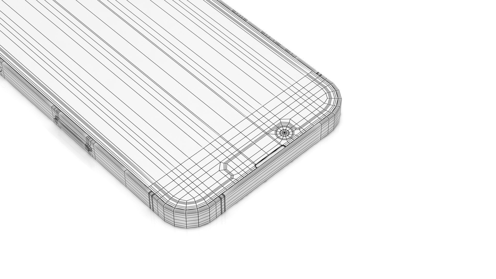 Apple iPhone 14 Starlight Low-poly 3D model_23