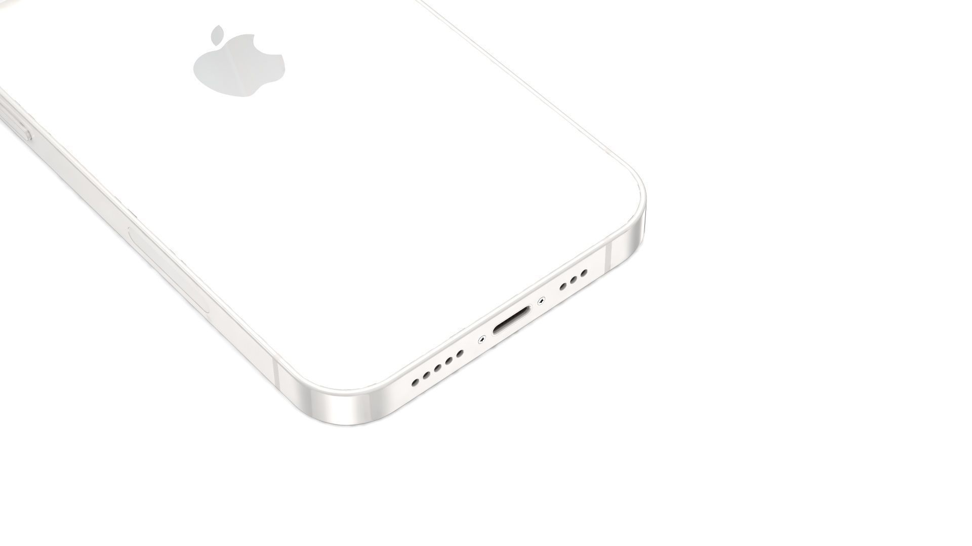 Apple iPhone 14 Starlight Low-poly 3D model_12