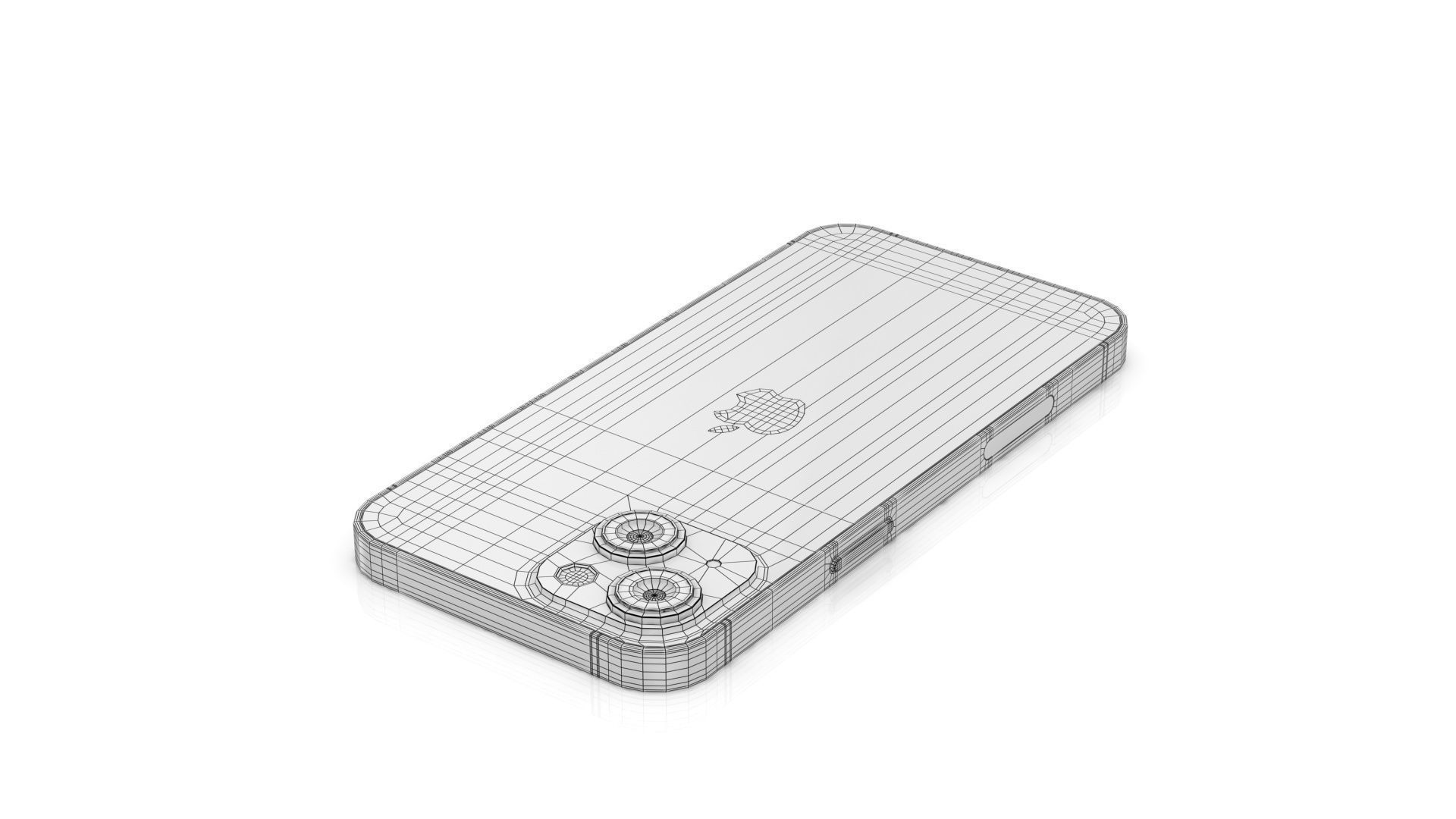 Apple iPhone 14 Starlight Low-poly 3D model_20
