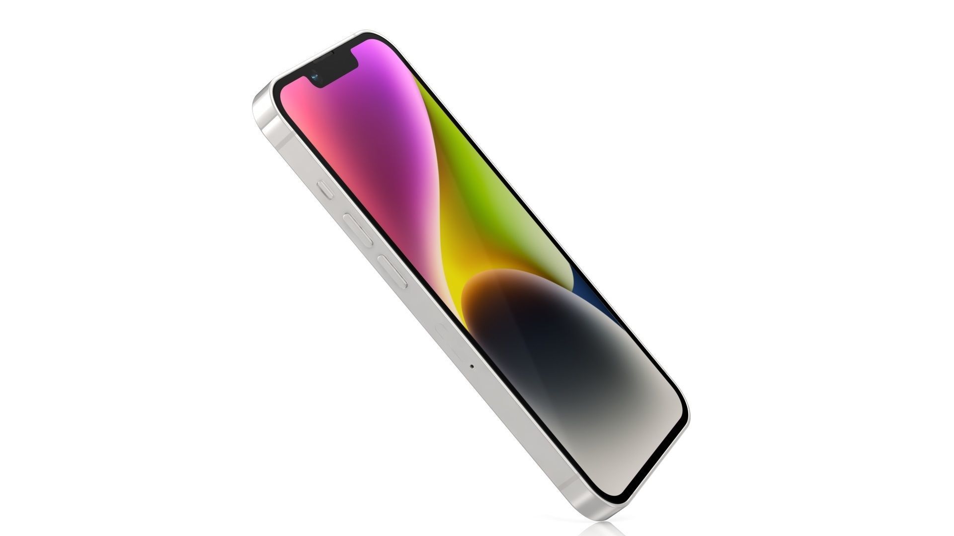 Apple iPhone 14 Starlight Low-poly 3D model_5