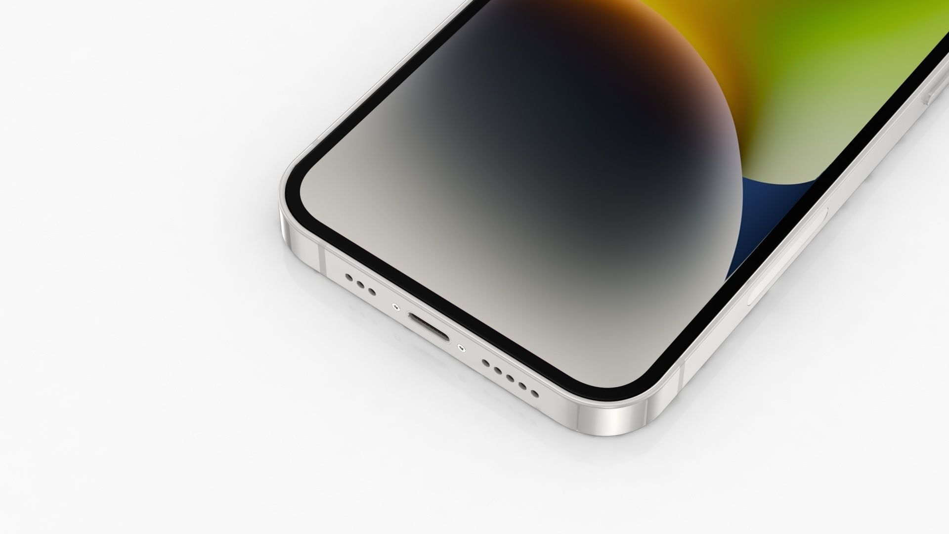 Apple iPhone 14 Starlight Low-poly 3D model_9