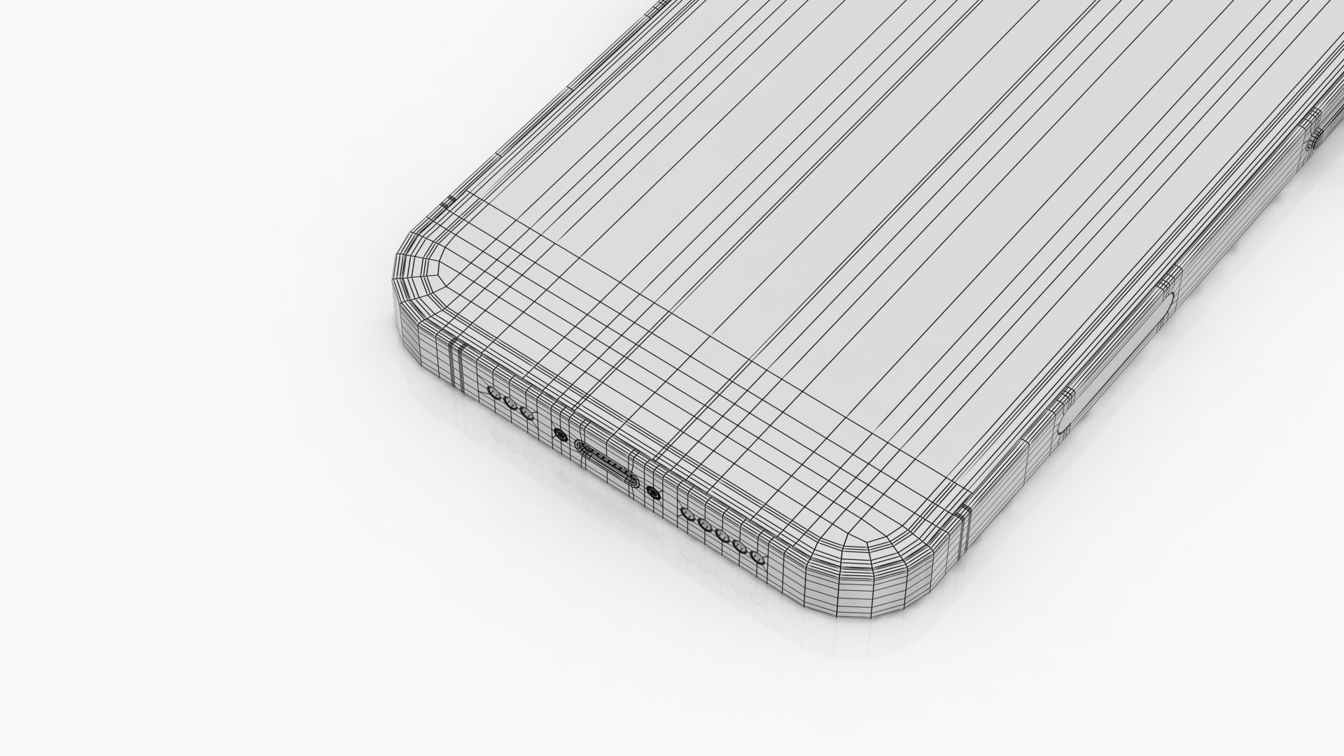 Apple iPhone 14 Starlight Low-poly 3D model_22