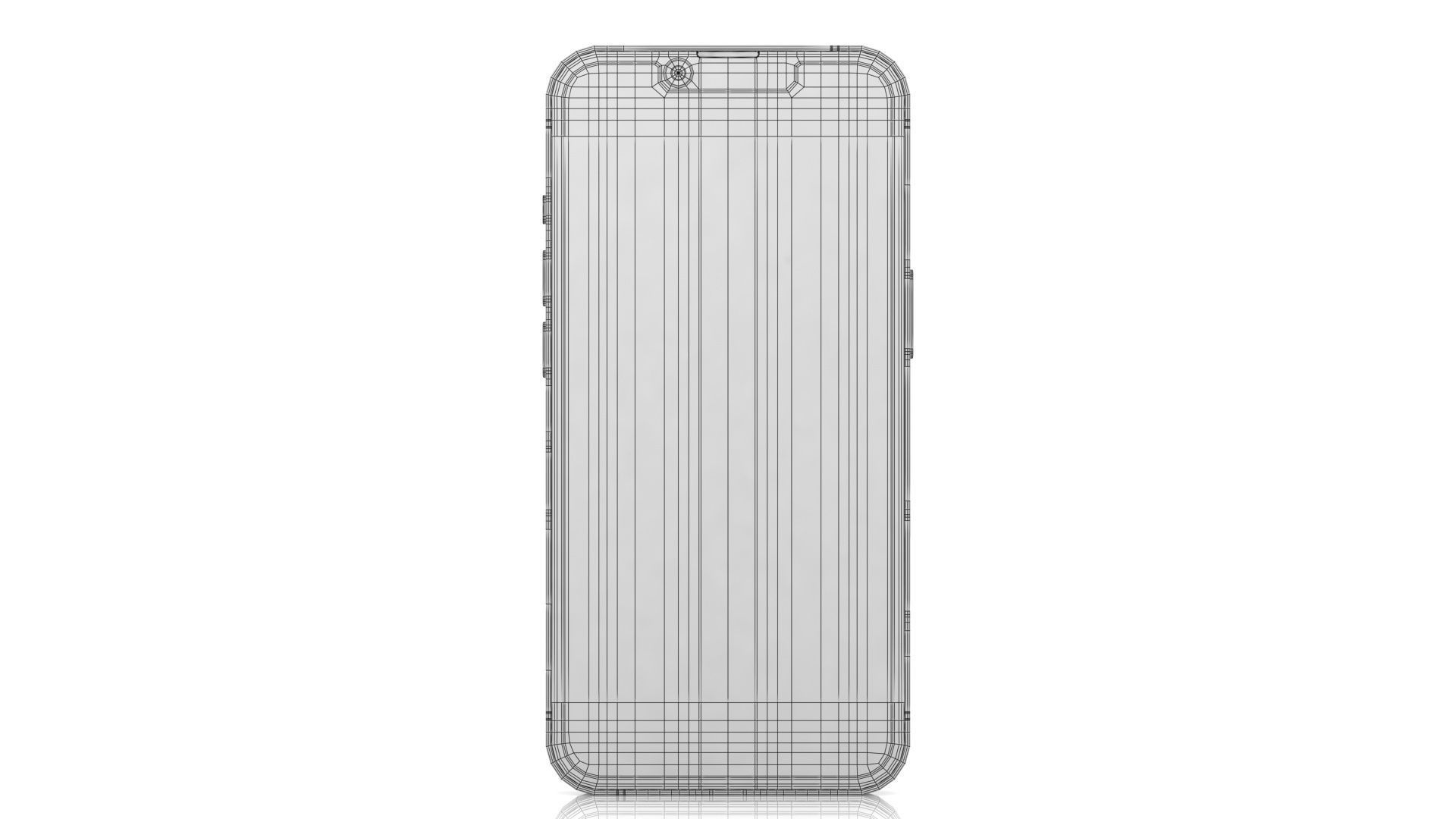 Apple iPhone 14 Starlight Low-poly 3D model_14