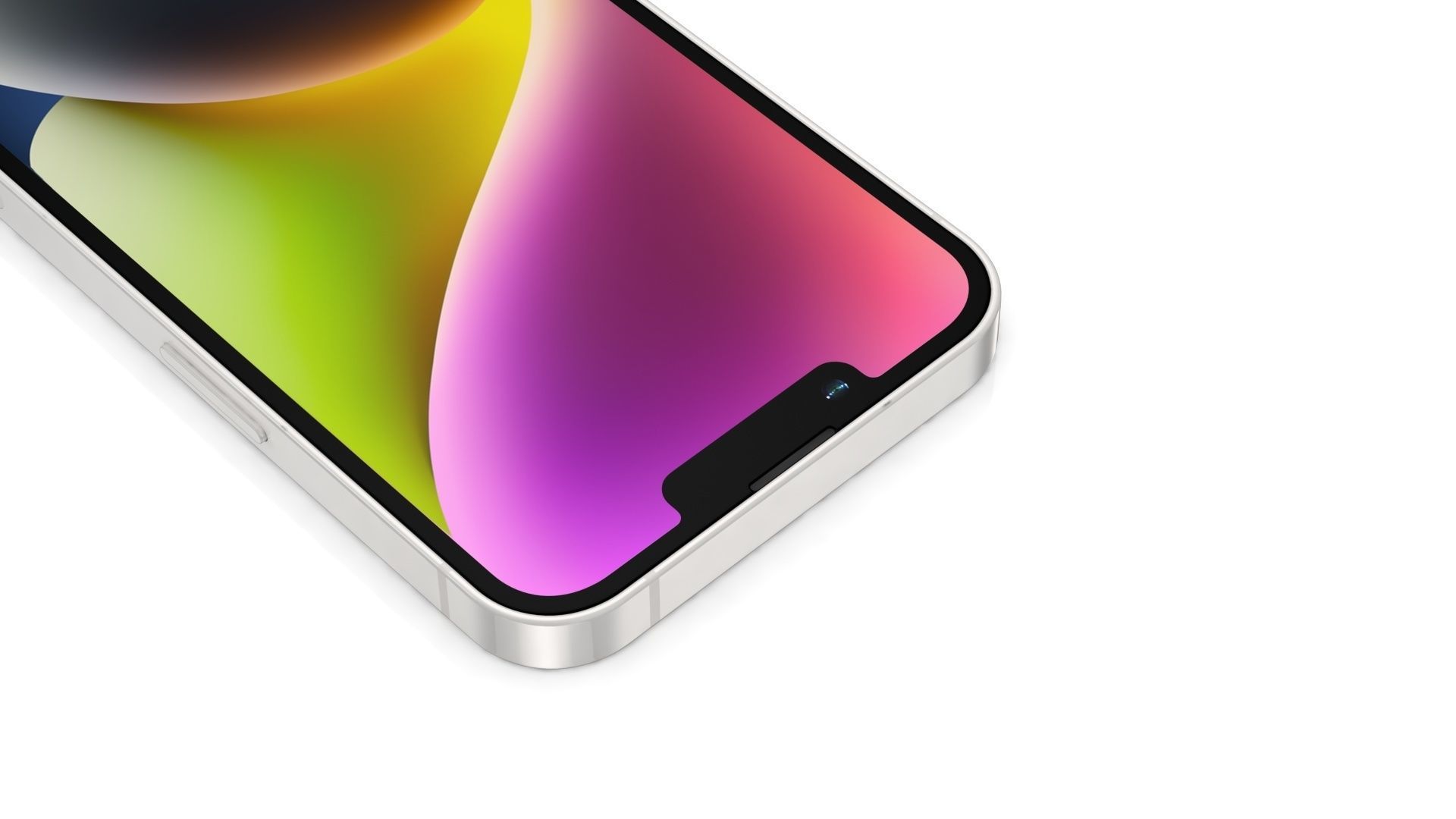 Apple iPhone 14 Starlight Low-poly 3D model_10