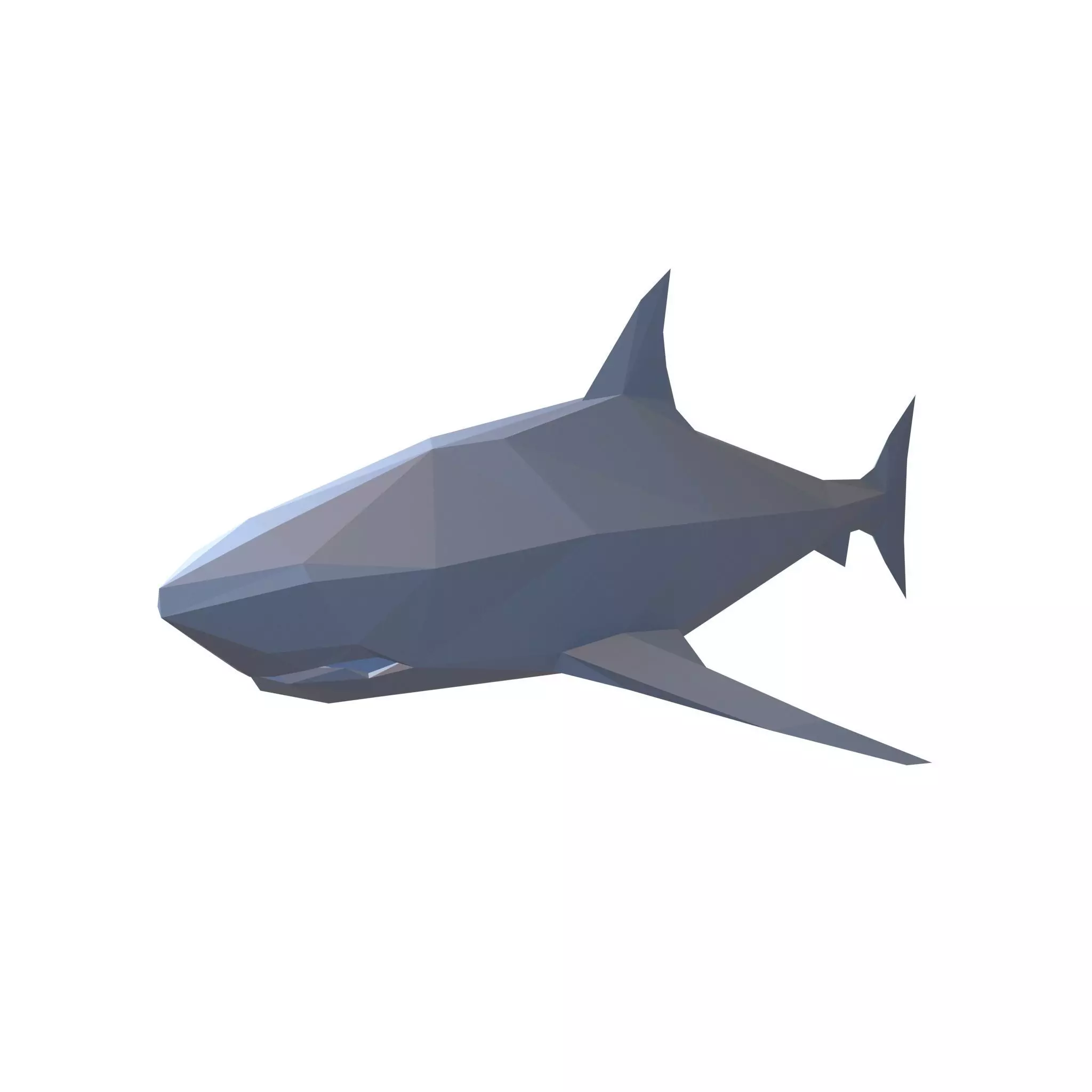 Low Poly Shark v1 005 Low-poly 3D model_0