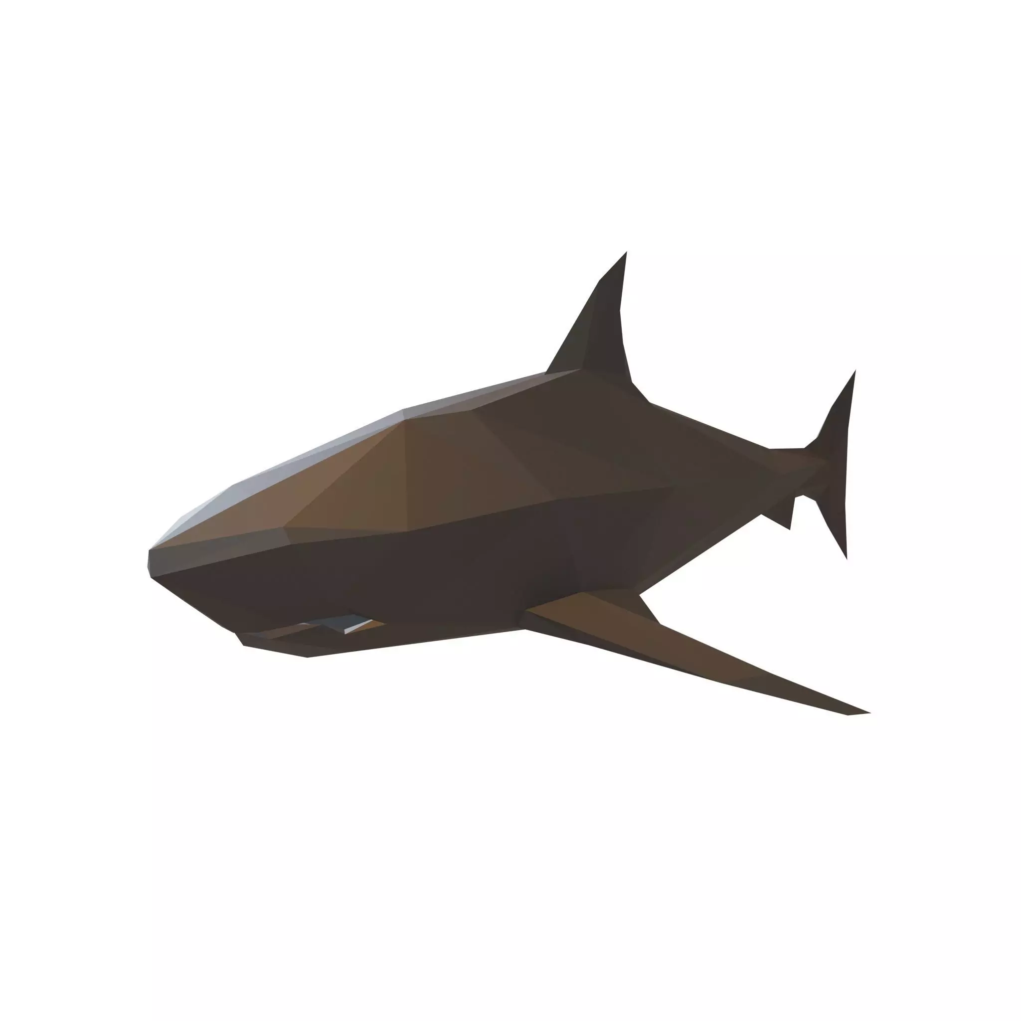 Low Poly Shark v1 006 Low-poly 3D model