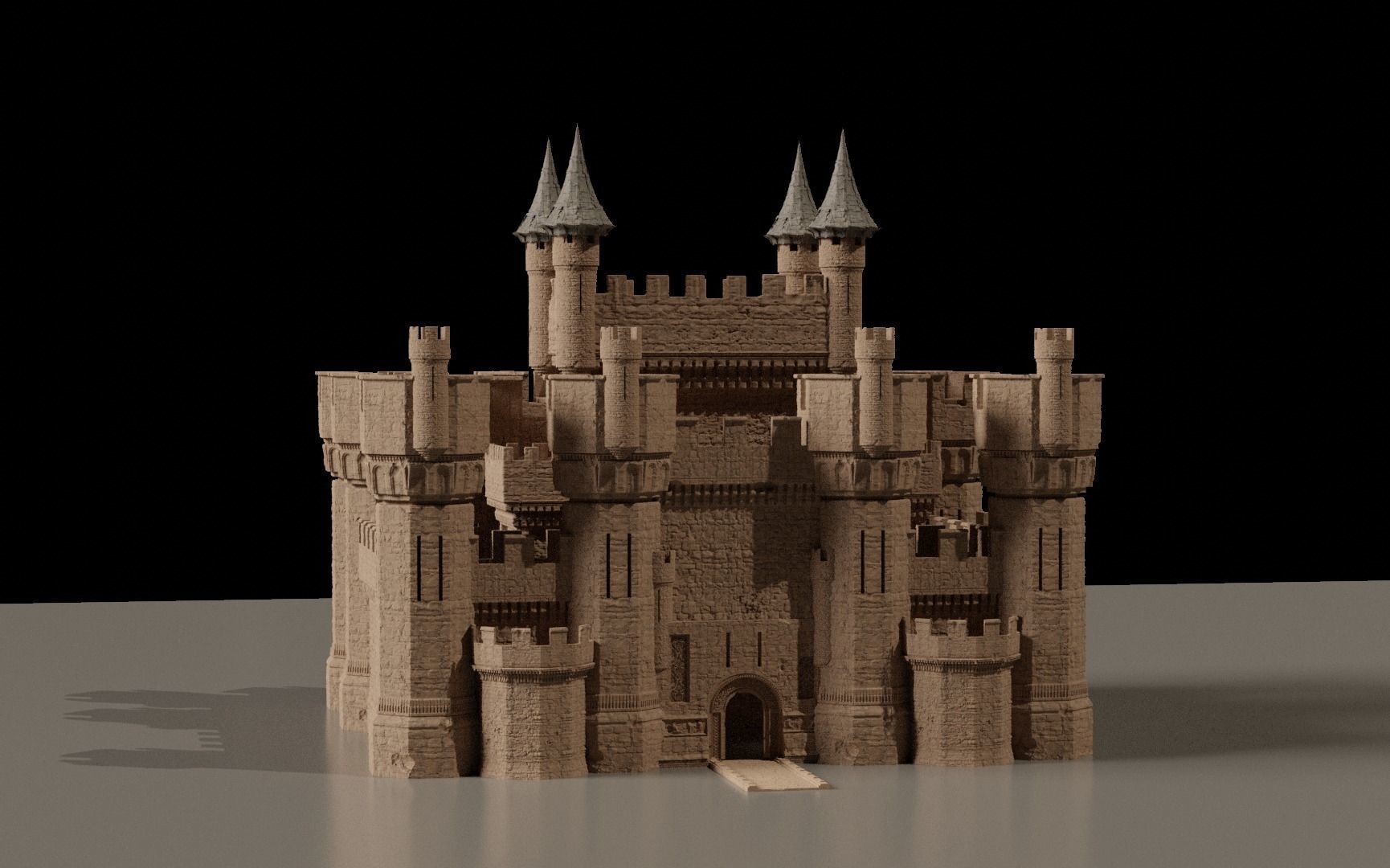 Fantasy Castle Kitbash Set 3D model_1