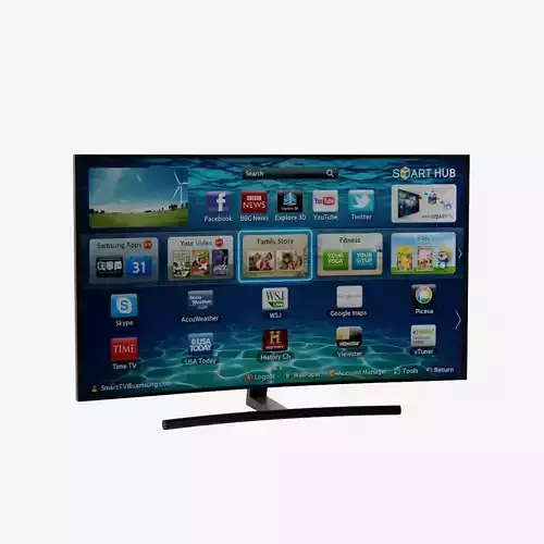 Photo realistic model of a Samsung Smart TV