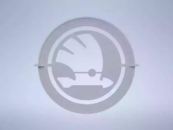 printable Skoda logo template 3D print model