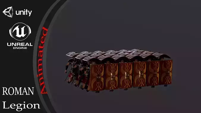 Roman Soldier3 Low-poly 3D model