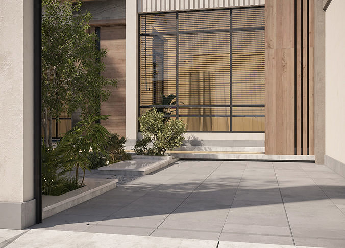 Villa garden landscape - 3D model 02 3D model 5