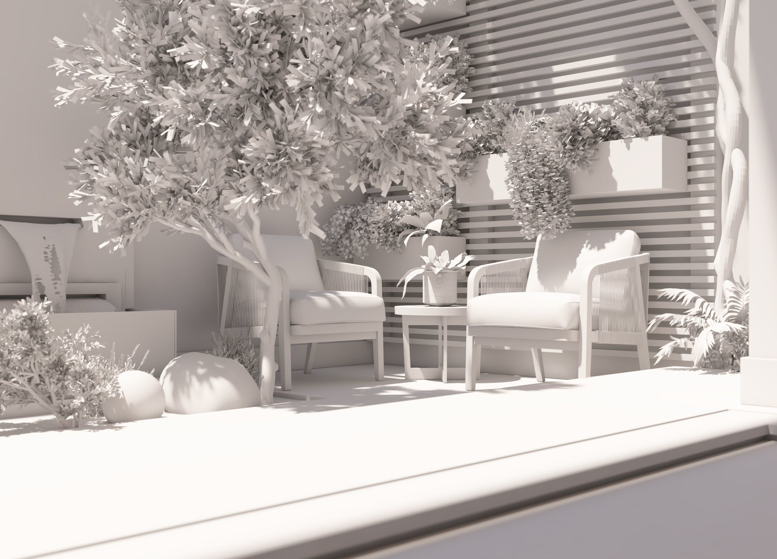  Villa garden landscape - 3D model 02 3D model_11