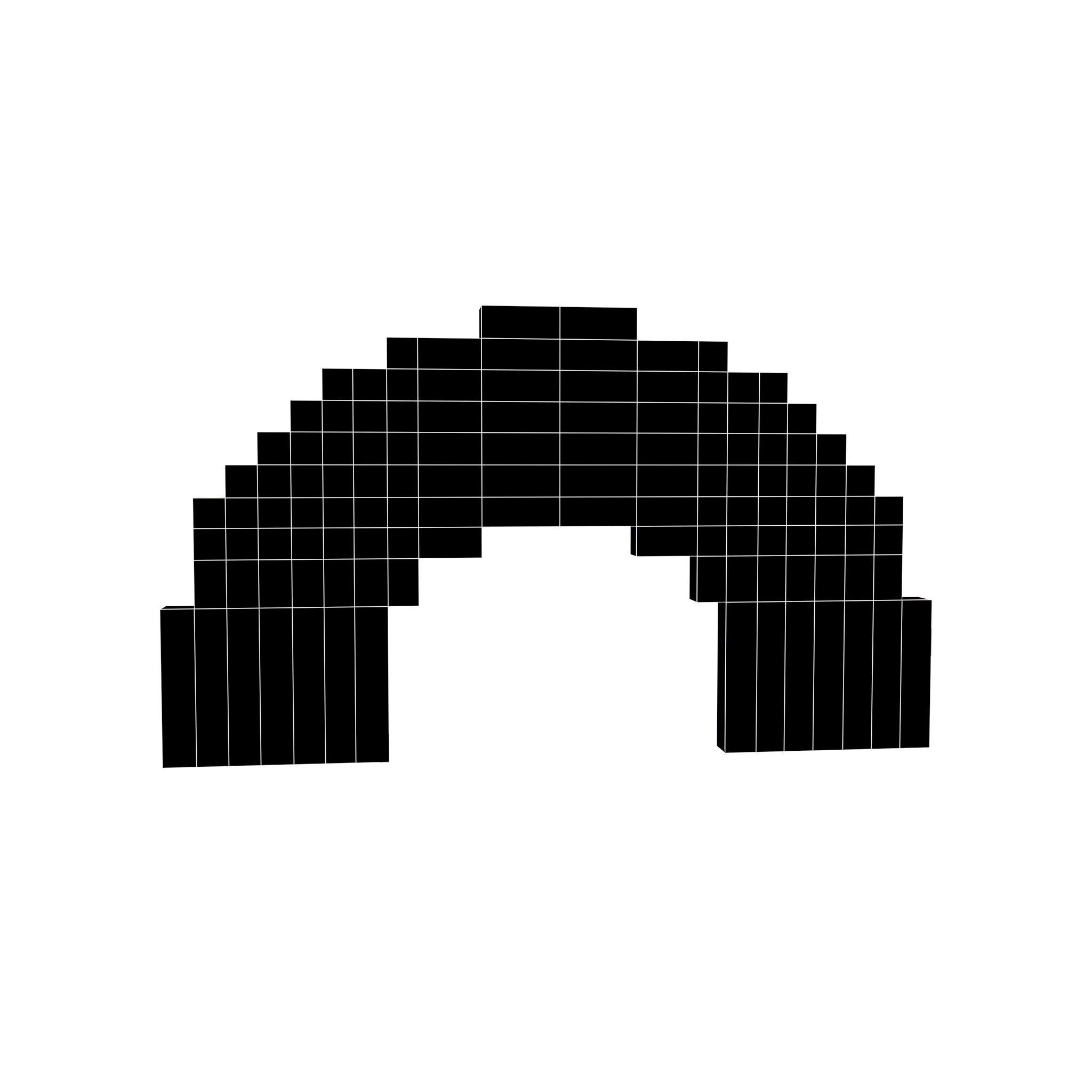 Pixel Rainbow v1 002 Low-poly 3D model_6