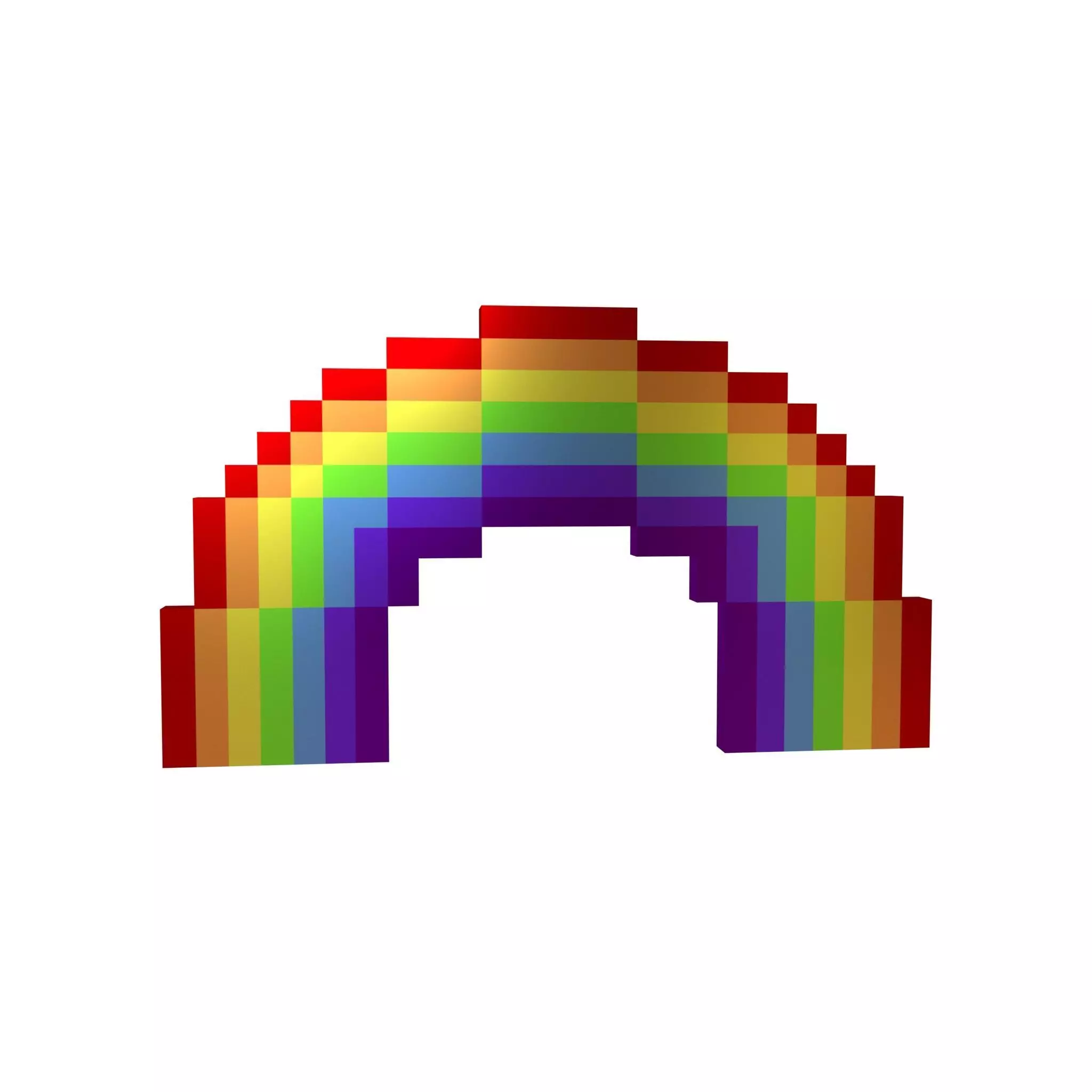 Pixel Rainbow v1 002 Low-poly 3D model_0